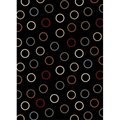 Concord Global 6 ft. 7 ft. x 9 ft. 6 in. Soho Circles - Black 60436